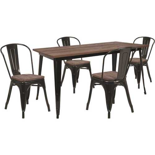 Black Table and Chair Set