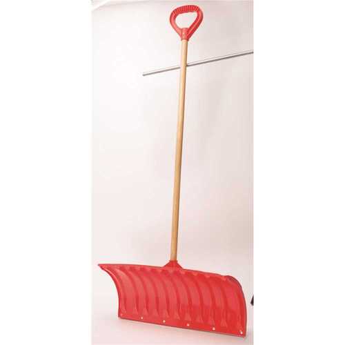25 in. Poly Snow Pusher Shovel With Metal Edge