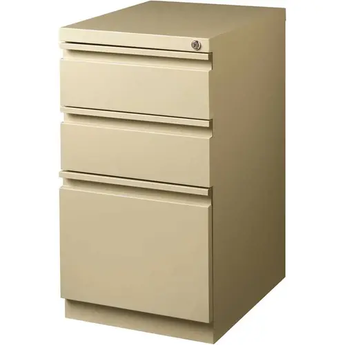 Standard 20 in. Deep Mobile Pedestal Putty Box/Box/File File Cabinet with Full Width Pull