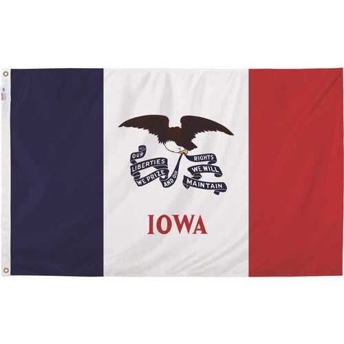 Valley Forge IA3 3 ft. x 5 ft. Nylon Iowa State Flag