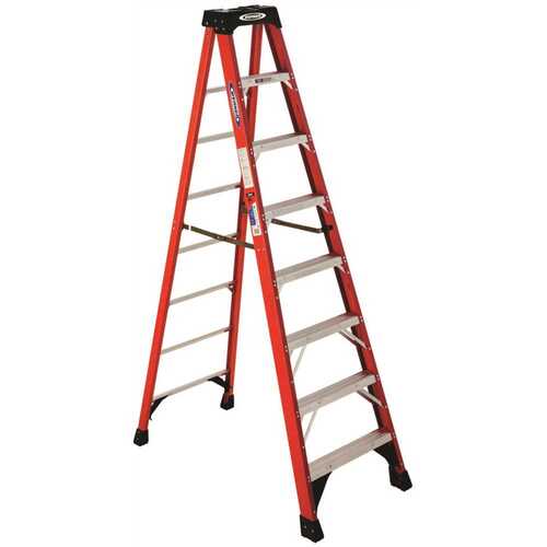 Werner NXT1A08 8 ft. Fiberglass Step Ladder (12 ft. Reach Height) with 300 lb. Load Capacity Type IA Duty Rating