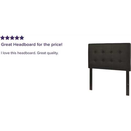 Twin Black Headboard