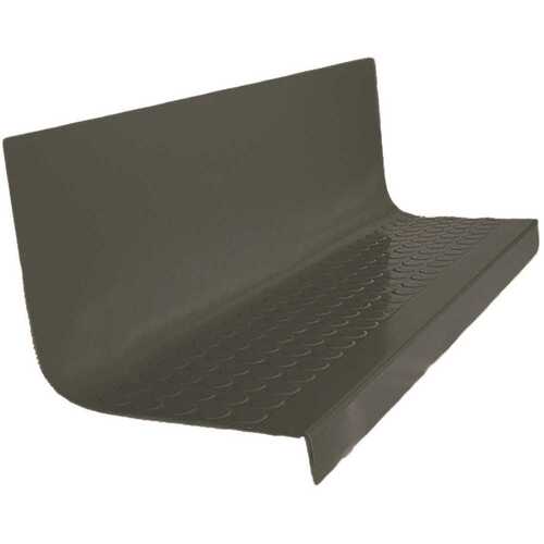 Vantage Circular Profile Black Brown 20.4 in. x 72 in. Rubber Square Nose Stair Tread