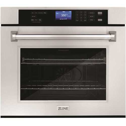 ZLINE Kitchen and Bath AWS-30 30 in. Single Electric Wall Oven with True Convection in Stainless Steel