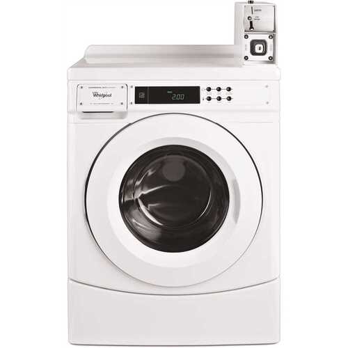 3.1 cu. ft. High-Efficiency White Front Load Commercial Washing Machine Coin Operated