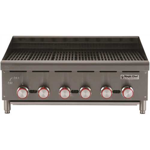 Magic Chef MCCCB36A 36 in. Commercial Countertop Radiant Char Broiler