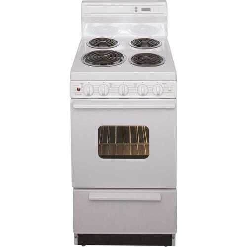 20 in. 2.42 cu. ft. Electric Range in White