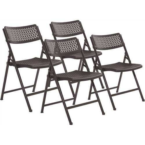 AirFlex Series Premium Polypropylene Folding Chair Black - pack of 4