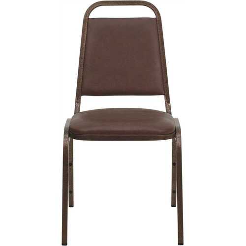 Carnegy Avenue CGA-FD-2686-BR-HD Vinyl Stackable Chair in Brown