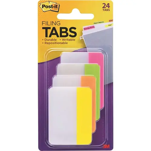 POST-IT MMM686PWAV Filing 1.50 in. x 2 in. Write-on Tabs, Assorted