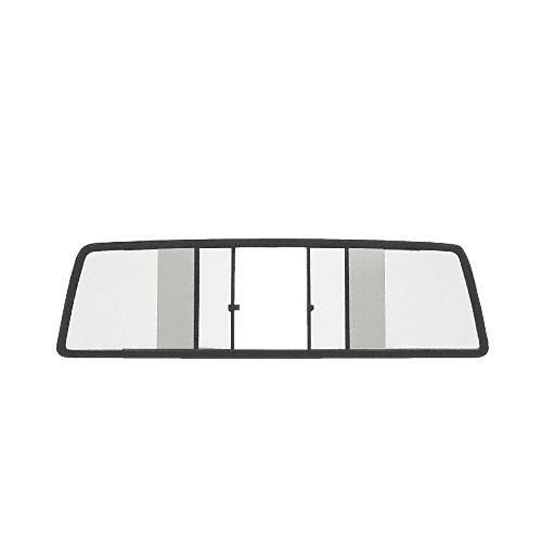 CRL TSW1070B Duo-Vent Four Panel Slider with Clear Glass for 1980 to 1996 Volkswagen Caddy Truck