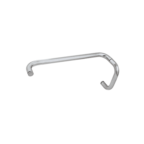 Brushed Satin Chrome 6" Pull Handle and 12" Towel Bar BM Series Combination Without Metal Washers