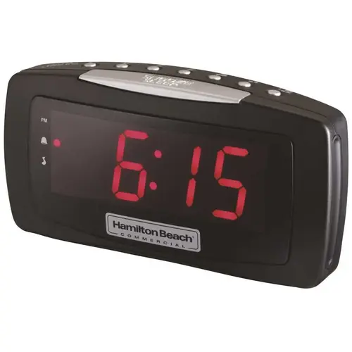HAMILTON BEACH HCR330 AM/FM Alarm Clock Radio Black