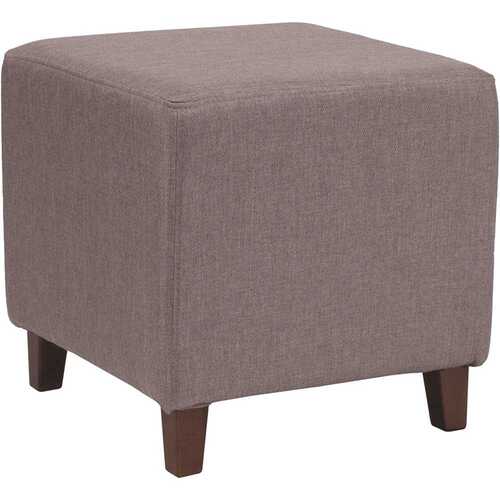 Light Gray Fabric Ottoman