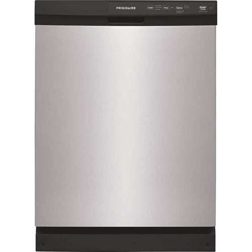 Frigidaire FFCD2413US 24 In. in. Front Control Built-In Tall Tub Dishwasher in Stainless Steel with 3-Cycles, 55 dBA