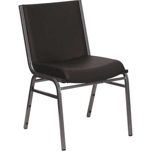 Vinyl Stackable Chair in Black