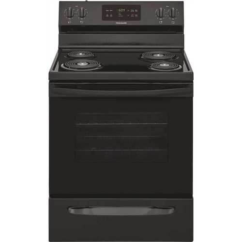 30 in. 5.3 cu. ft. Electric Range with Self Clean in Black