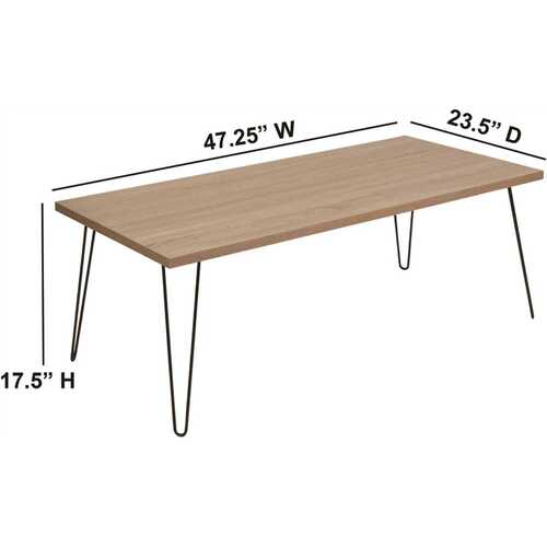 Sonoma 48 in. Oak Large Rectangle Wood Coffee Table