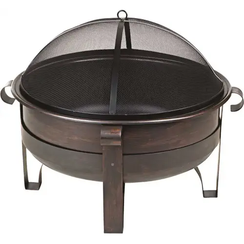 Cornell 35 in. Outdoor Round Fire Pit Brushed Bronze