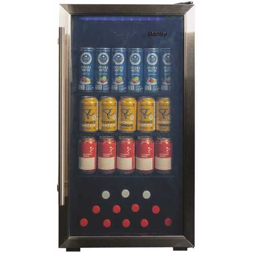 Danby Products DBC117A2BSSDD-6 Designer 17.5 in. Wide 117-Can Free-Standing Beverage Cooler