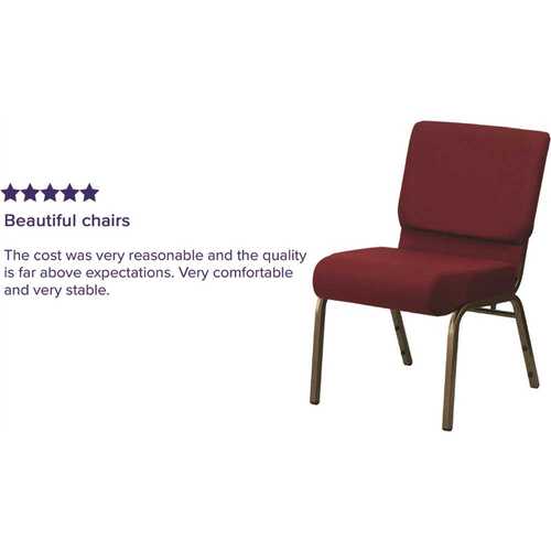 Fabric Stackable Chair in Burgundy