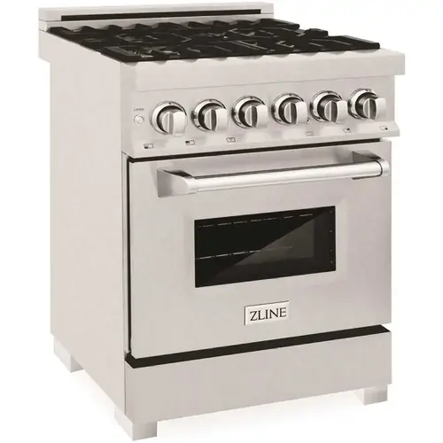 24 in. 4 Burner Dual Fuel Range in Fingerprint Resistant Stainless Steel