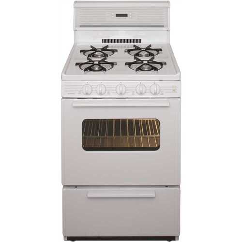 24 in. 2.97 cu. ft. Freestanding Gas Range in White