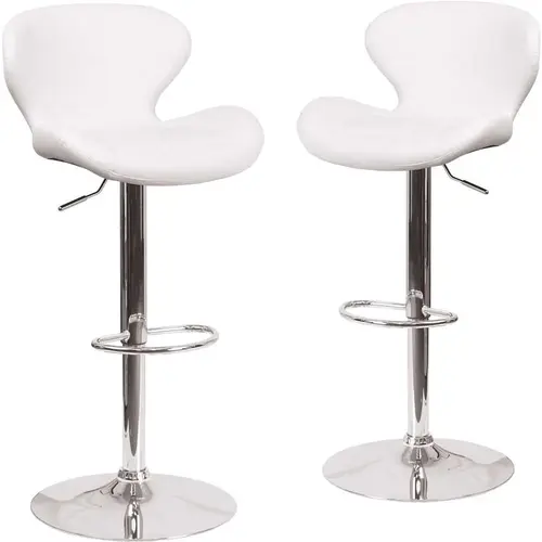 33 in. White Vinyl Bar stool Color/Finish Family