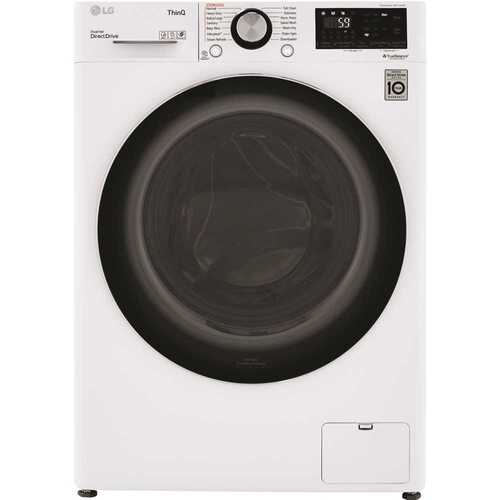 LG Electronics WM3555HWA 24 in. W 2.4 cu. ft. SMART All-in-One Compact Front Load Washer & Ventless Dryer Combo in White with Steam