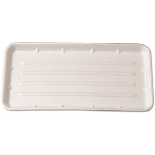 Primesource Building Products 75001439 8 in. x 14.75 in. x 1.06 in. White Disposable Foam Meat & Poultry Trays