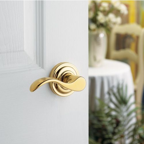 Single Right Hand 5455V Lever Less Rose Satin Brass With Brown Finish