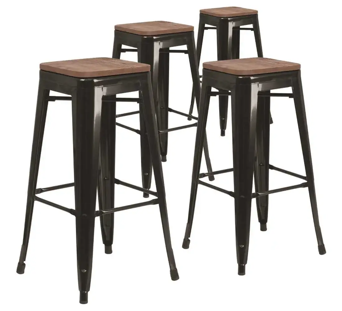 Carnegy Avenue CGA-CH-249661-BL-HD 30 in. Black Bar Stool