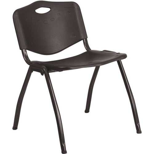 Plastic Stackable Chair in Black