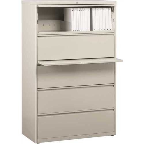 36 in. W x 68 in. H x 19 in. D 3-Shelves Welded Steel Freestanding Cabinet in Light Gray