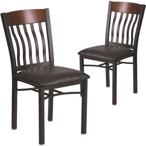 Carnegy Avenue CGA-XU-194392-WA-HD Walnut Restaurant Chairs