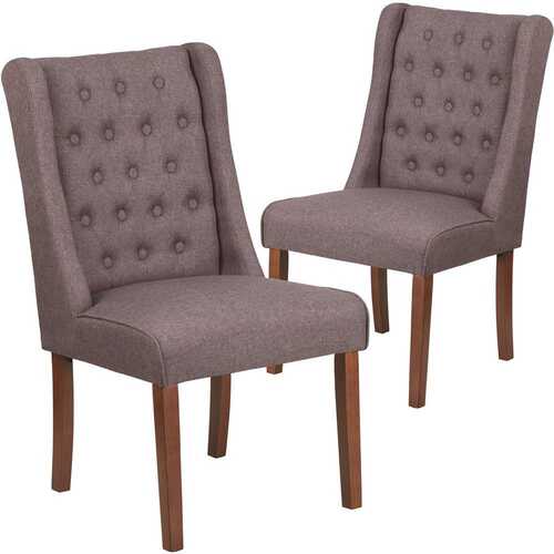 Gray Fabric Parsons Chair