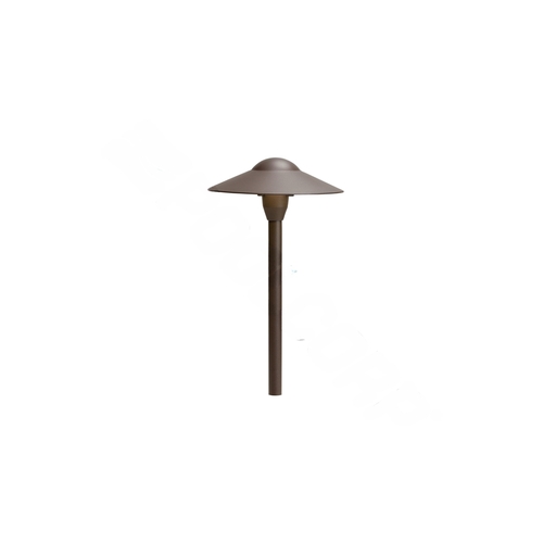 8" Dome Short Stem 12v Path Light Textured Architectural Bronze