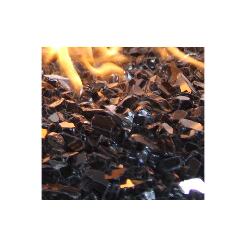 AMERICAN FIREGLASS INC AFF-BLKRF-J 1/4" Black Reflective Fire Glass 10 Lbs Jar