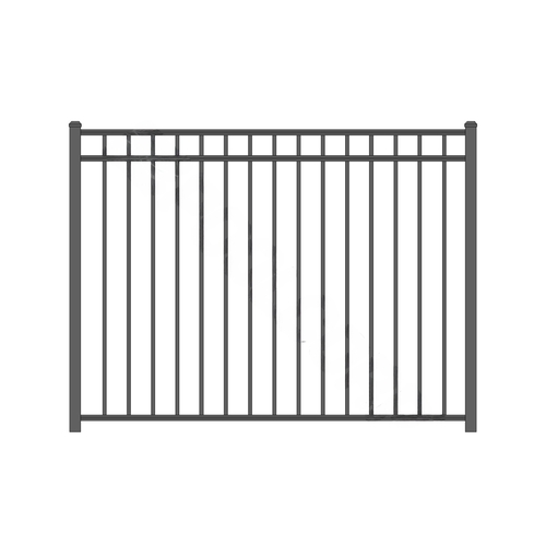 2" X 7' X .060" Tbk 55" Regis Aluminum Fence 3230 Flush Bottom End Post Black Fine Texture