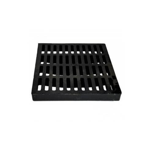 24" Square Cast Iron Catch Basin Grate Black