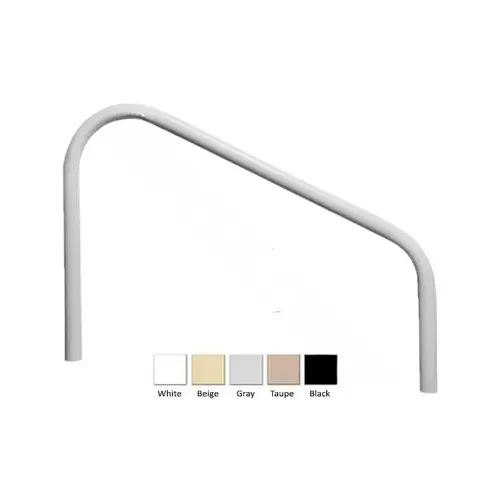 Saftron DR-232-W 32" White 2-bend Deck Mount Handrail Pair