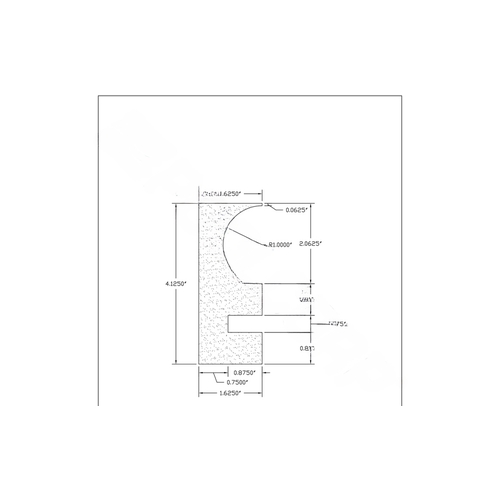 Stegmeier CTF-32-MR 8/bx 4' Marble Round Counter Top Form