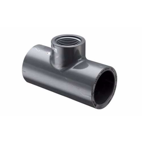 .75" X .5" Sch80 Pvc Reducing Tee Socket X Socket X Fipt