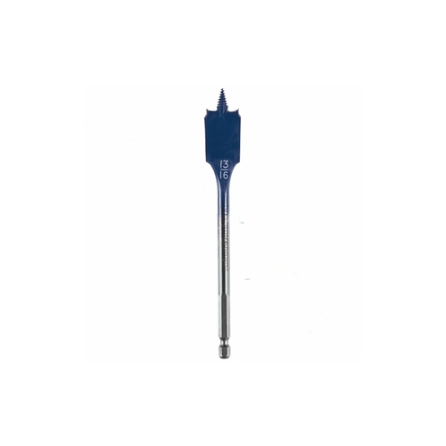 Daredevil Spade Drill Bit, 13/16 in Dia, 6 in OAL, 1/4 in Dia Shank, Hex Shank Black Oxide