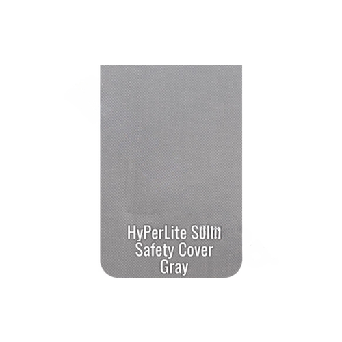 14' X 28' Grey Hyperlite Rectangle Safety Cover With 4' X 8' Center End Step