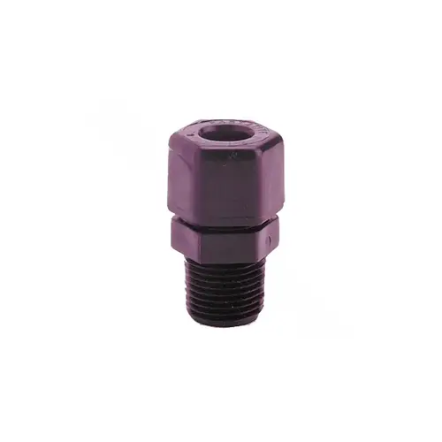 1/2" X 1/4" Black Polypropylene Connector Tube X Male Npt