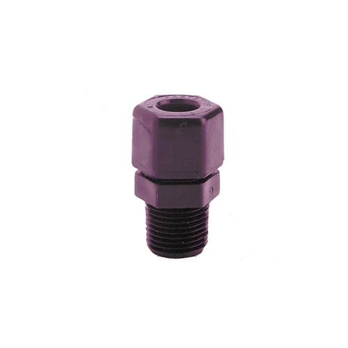 Parker Hannifin P4MC4 1/4" Black Polypropylene Connector Tube X Male Npt