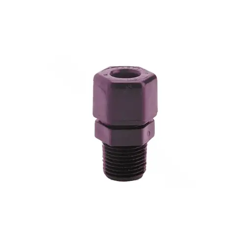 Parker Hannifin P6MC8 3/8" X 1/2" Black Polypropylene Connector - Tube X Male Npt