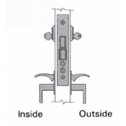 Right Hand Back to Back Handleset Entry Mortise Lock Body Lifetime Brass Finish