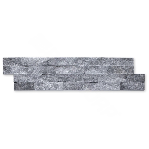 6" X 23 5/8" Ledger Panel Glint Split Face Tile Charcoal Gray